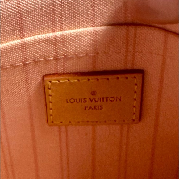 Louis Vuitton Damien Azur Zip Wristlet Pouch Cream, Pink Interior LV Clutch - Picture 11 of 14